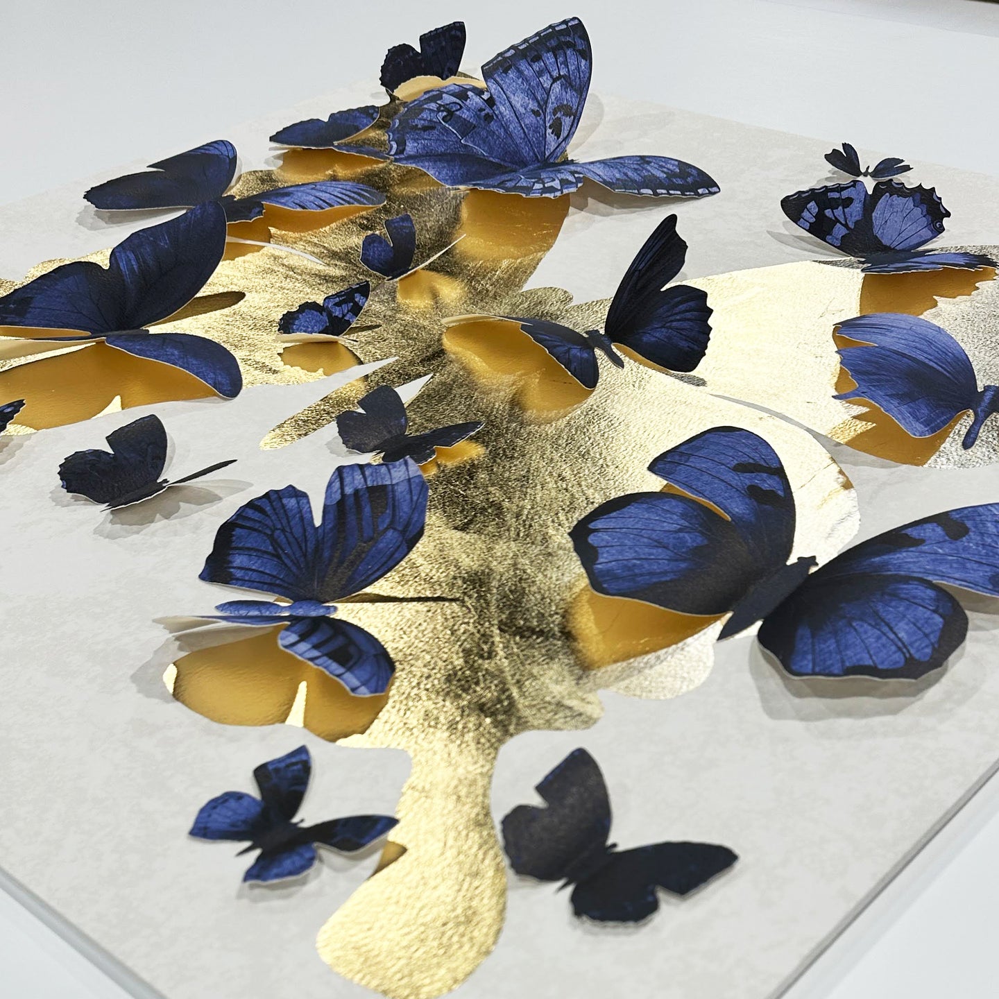 Butterfly Pins Prussian Bleu | Animals Wall Art by Oliver Gal