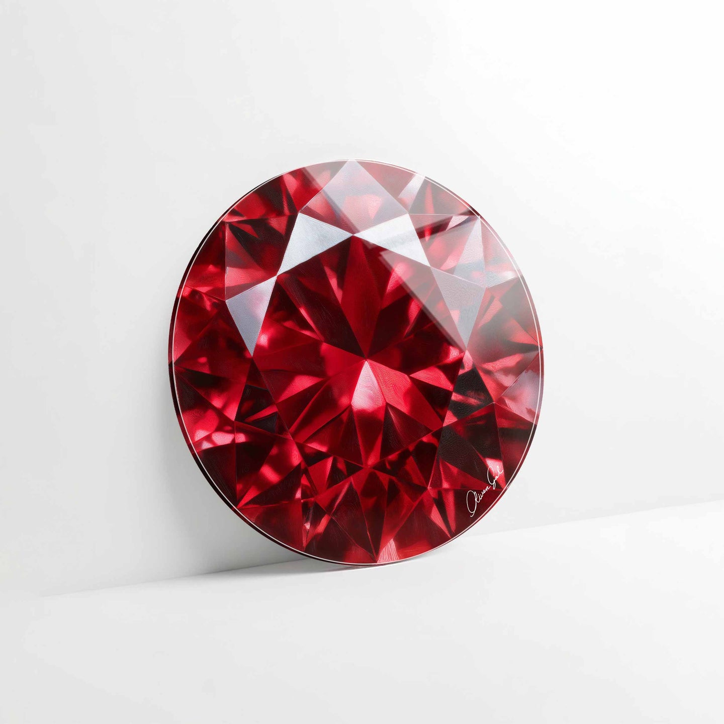 30 H/July Gems/Round Ruby July