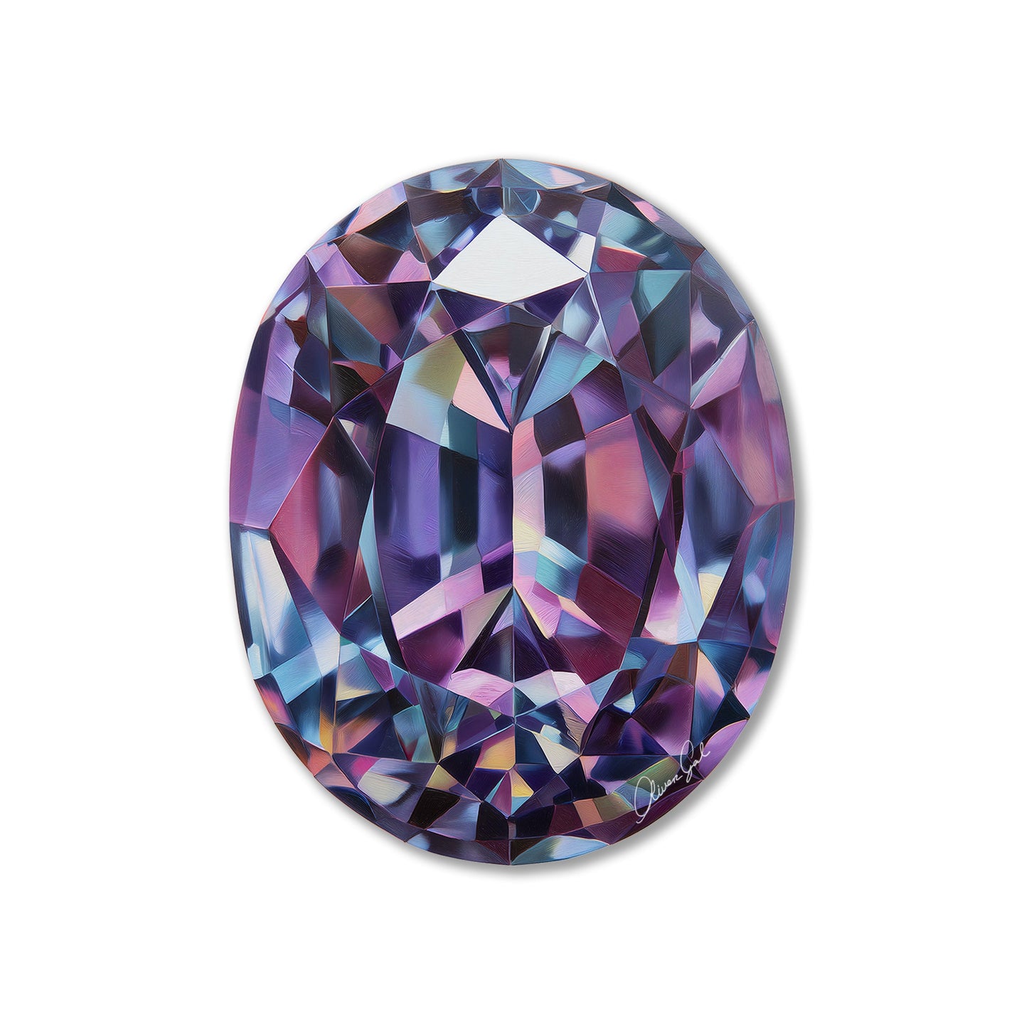 30 H/February Gems/Oval Amethyst February