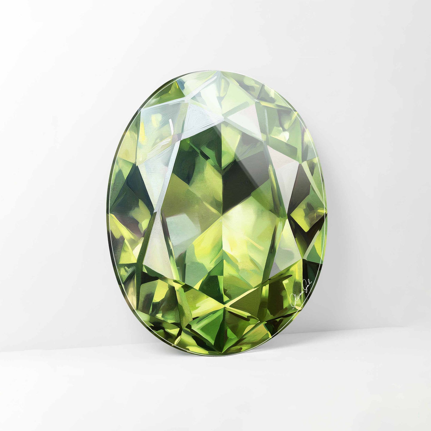 30 H/August Gems/Oval Peridot August