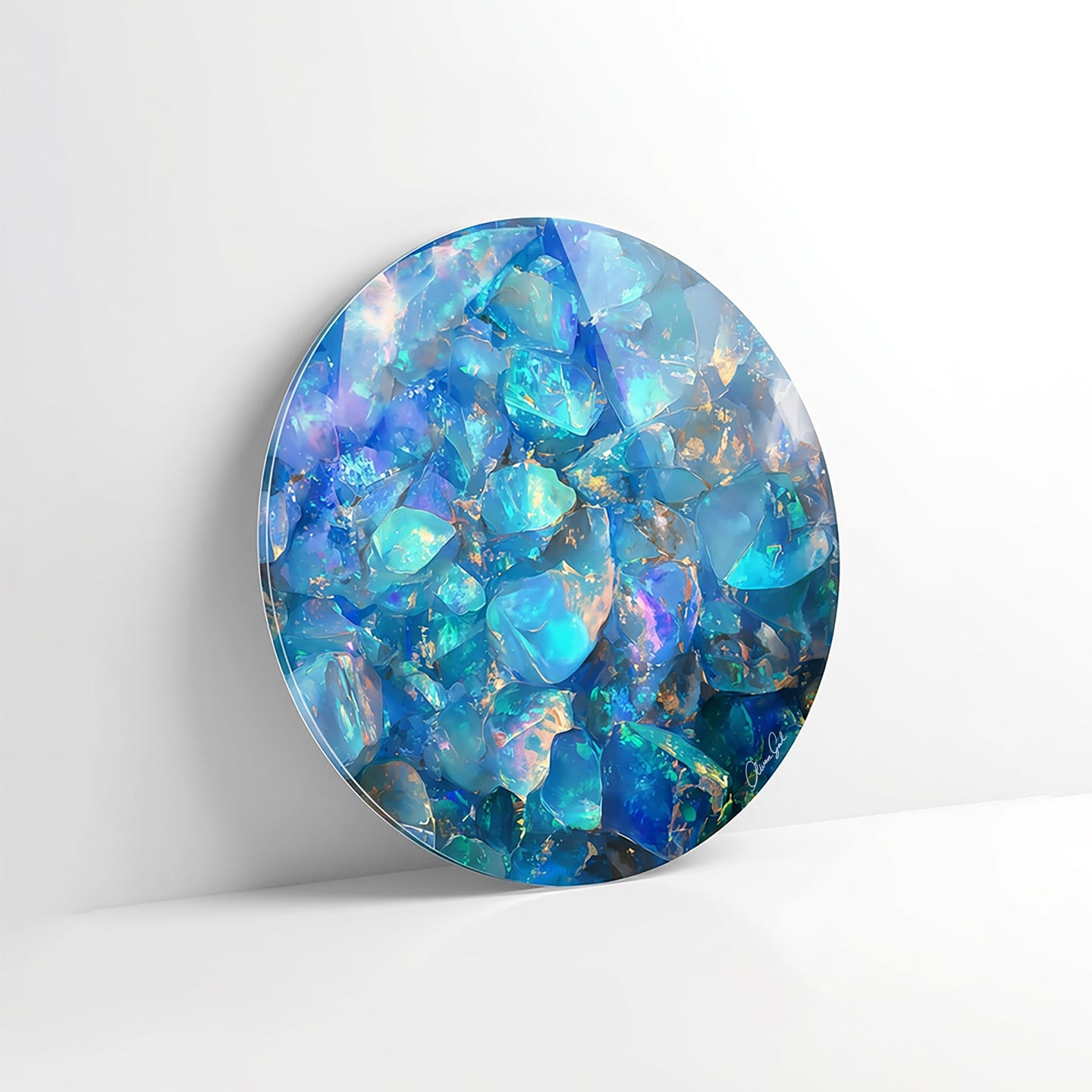 30 H/October Gems/Round Opal October