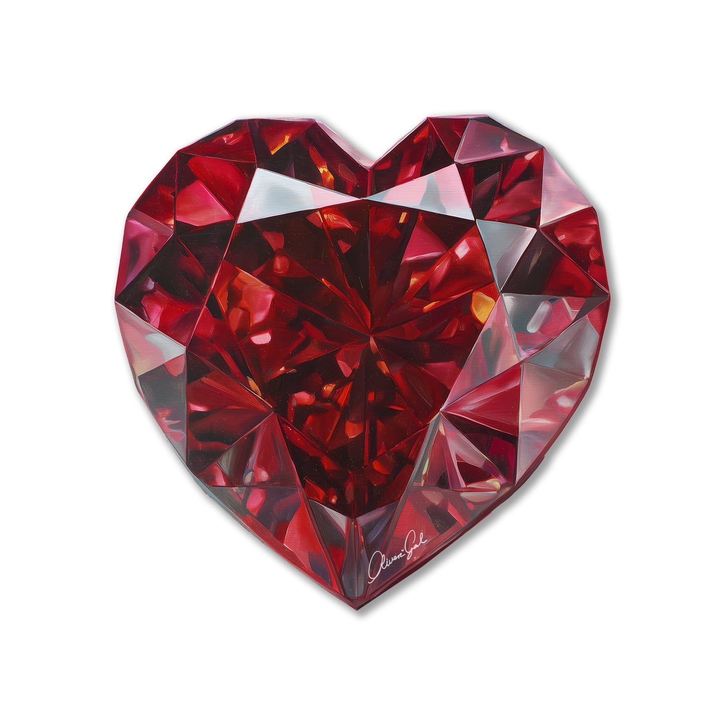30 H/July Gems/Heart Ruby July