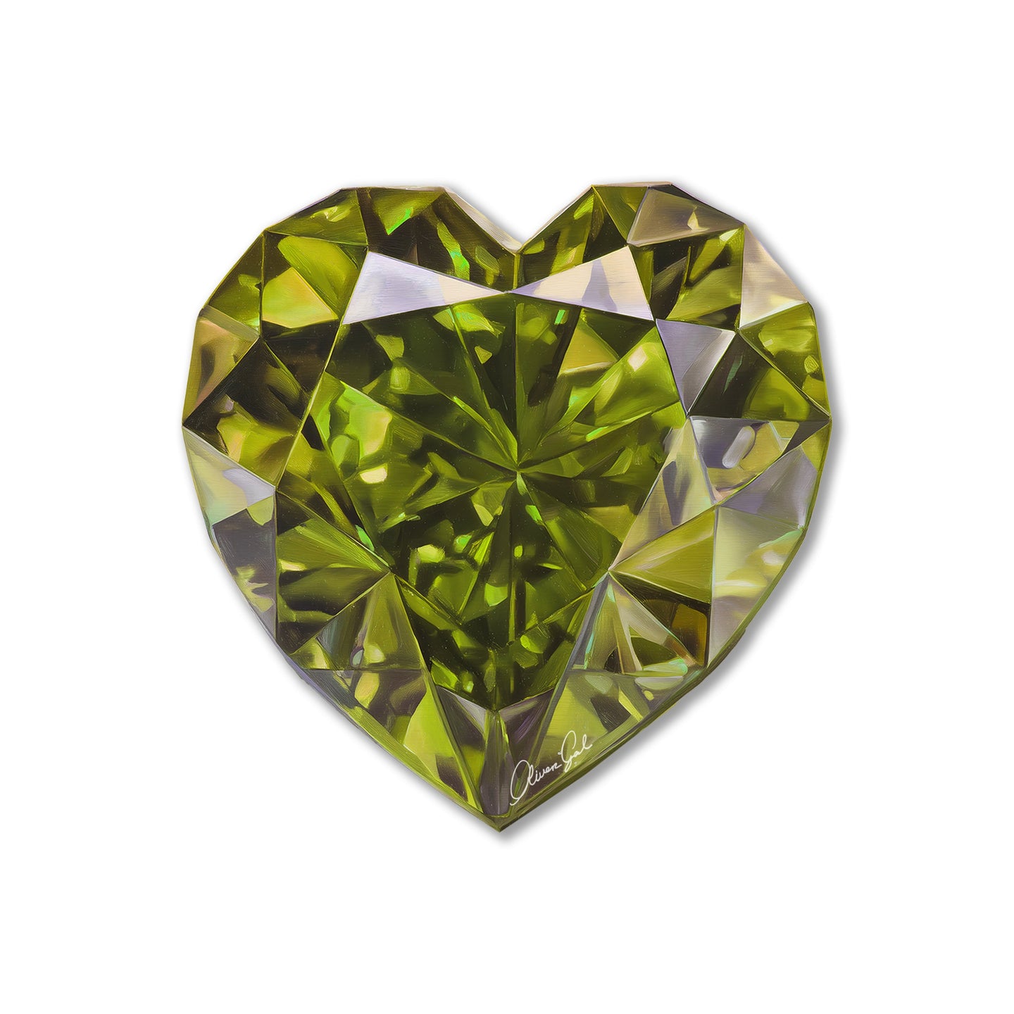 30 H/August Gems/Heart Peridot August