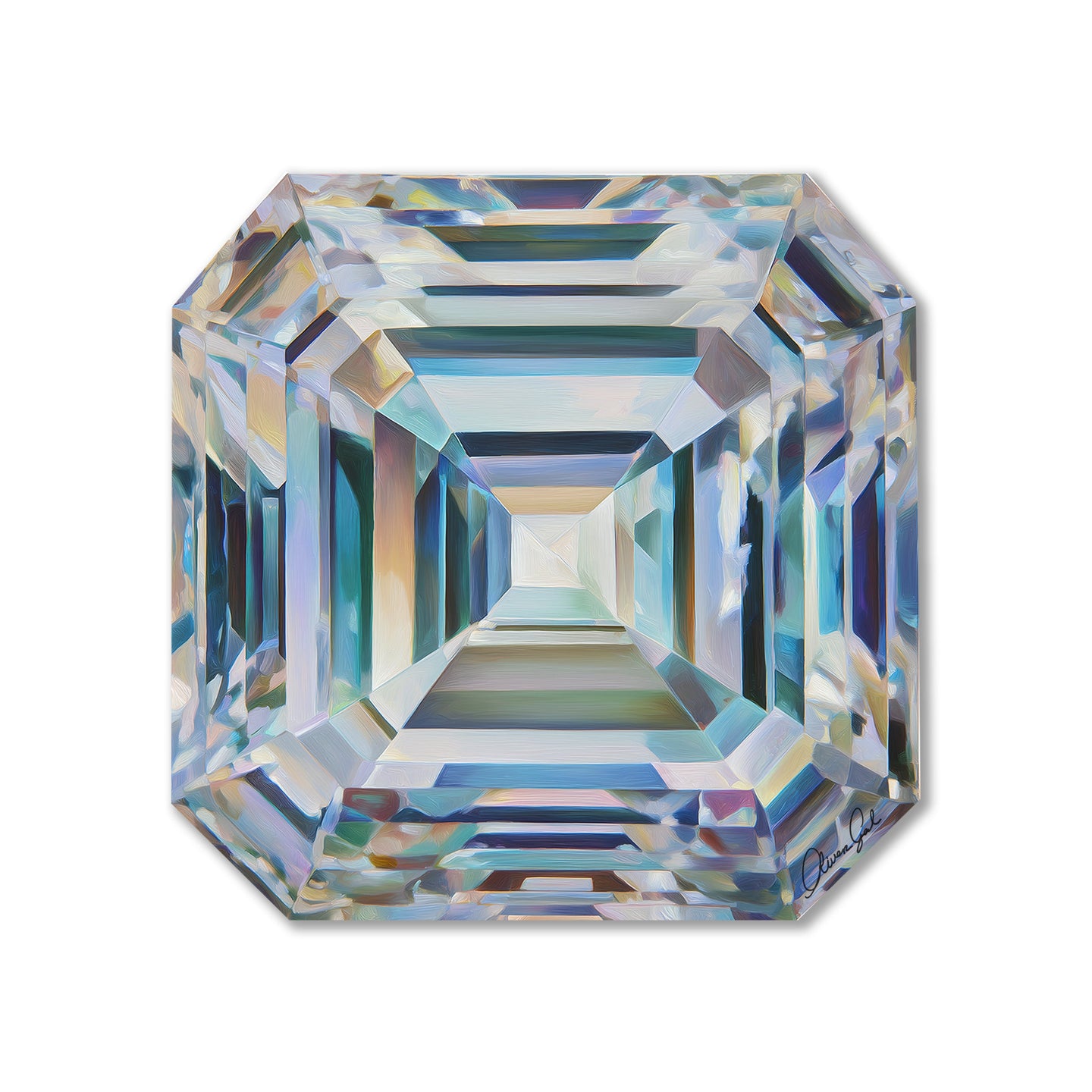 30 H/April Gems/Square Diamond April