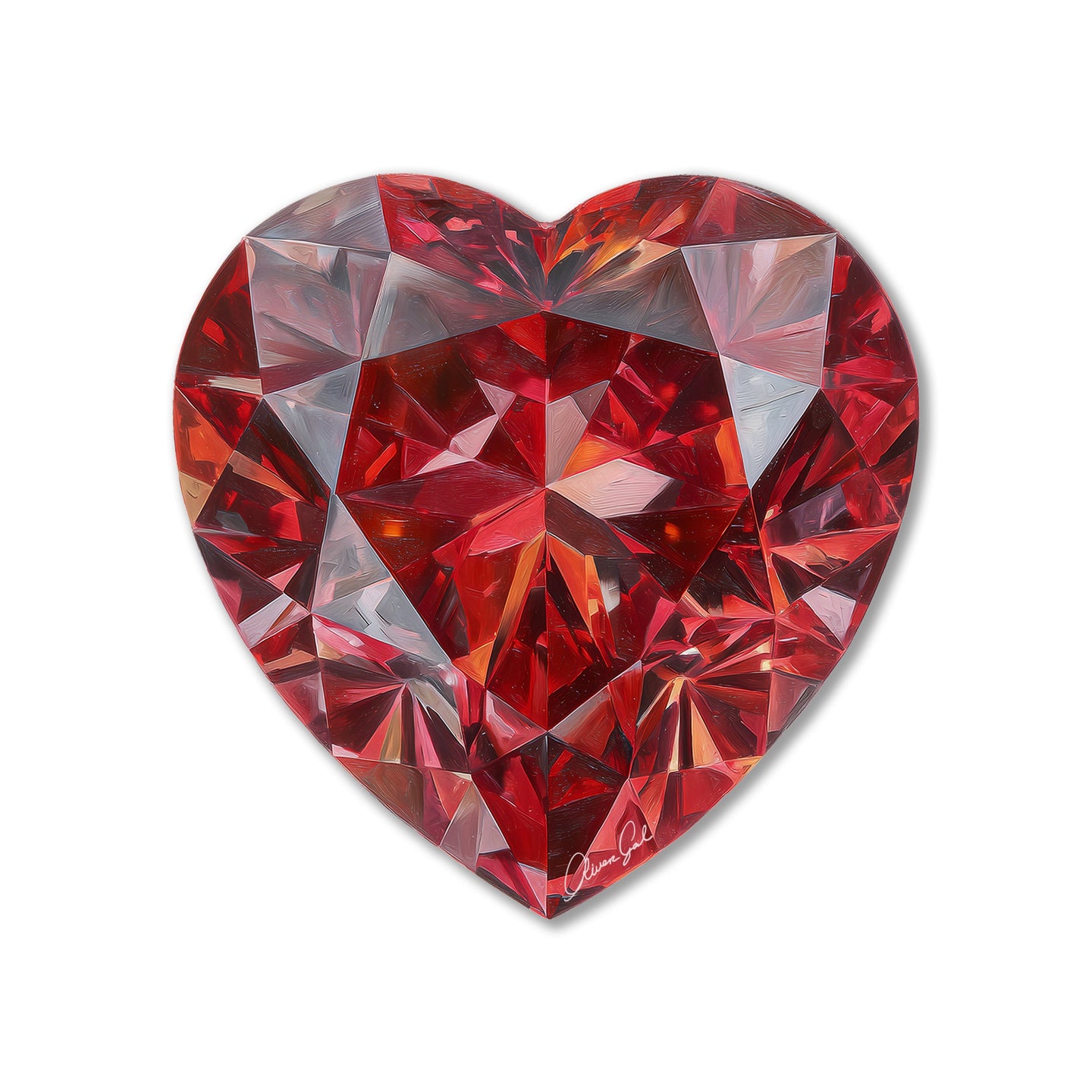 30 H/January Gems/Heart Garnet January
