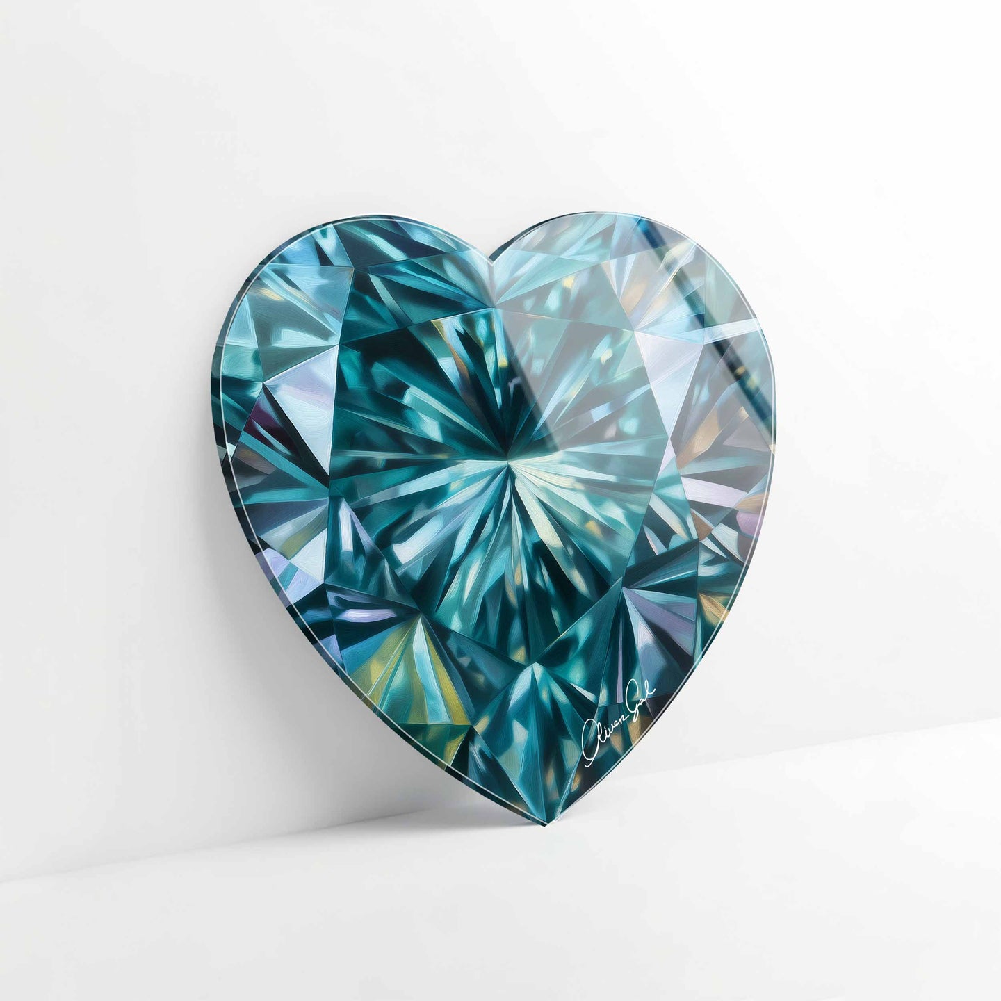 30 H/March Gems/Heart Aquamarine March