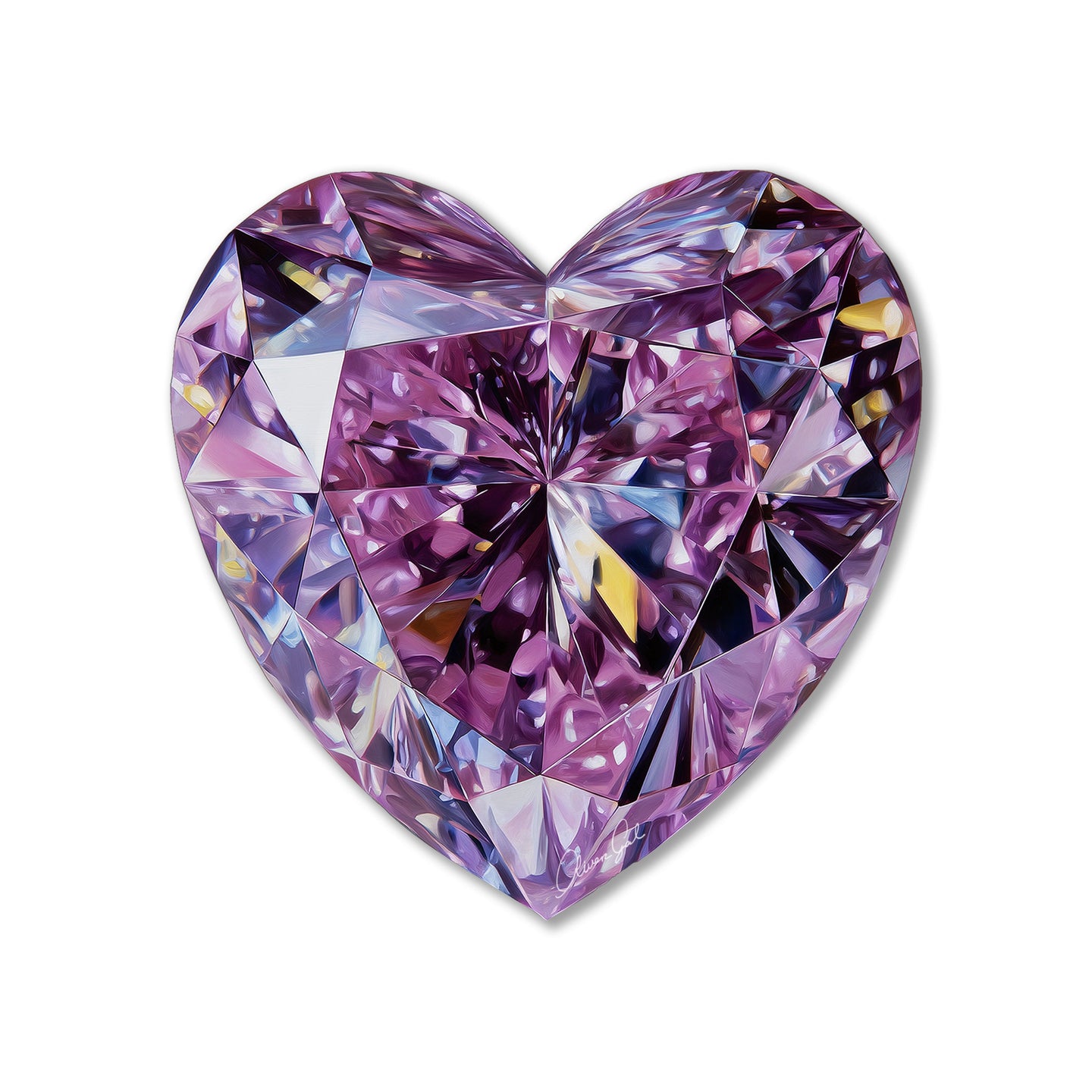 30 H/February Gems/Heart Amethyst February