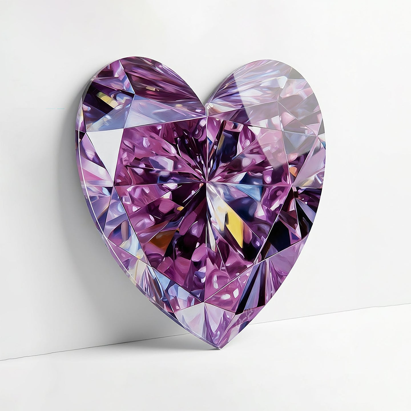 30 H/February Gems/Heart Amethyst February