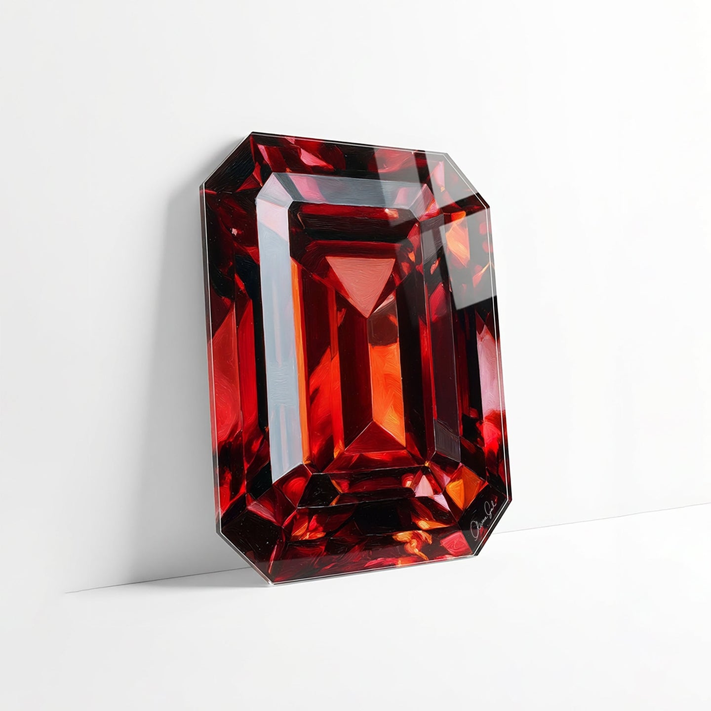 30 H/July Gems/Rectangle Ruby July