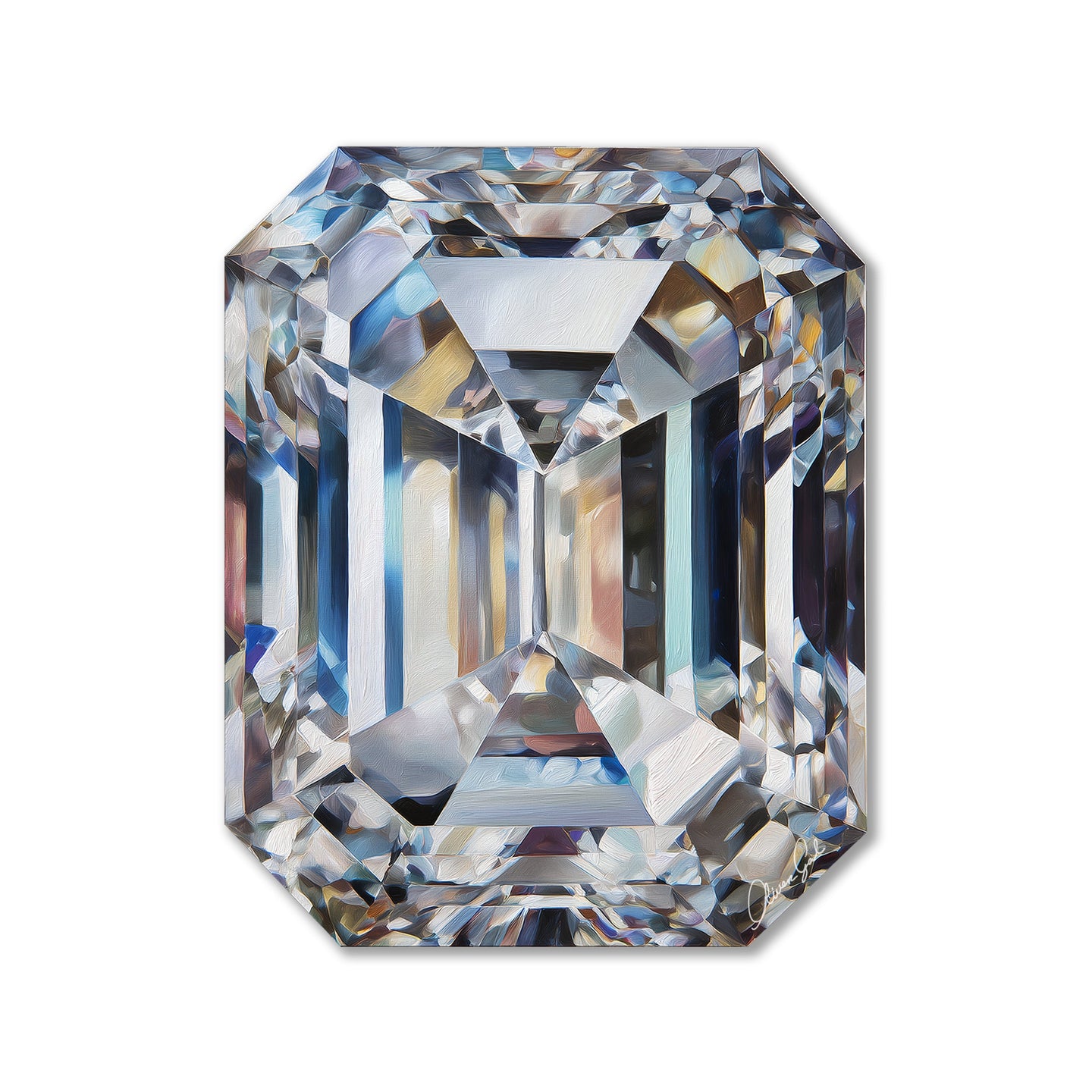 30 H/April Gems/Rectangle Diamond April