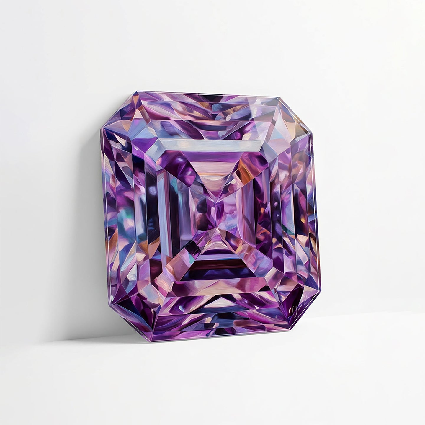 30 H/February Gems/Square Amethyst February