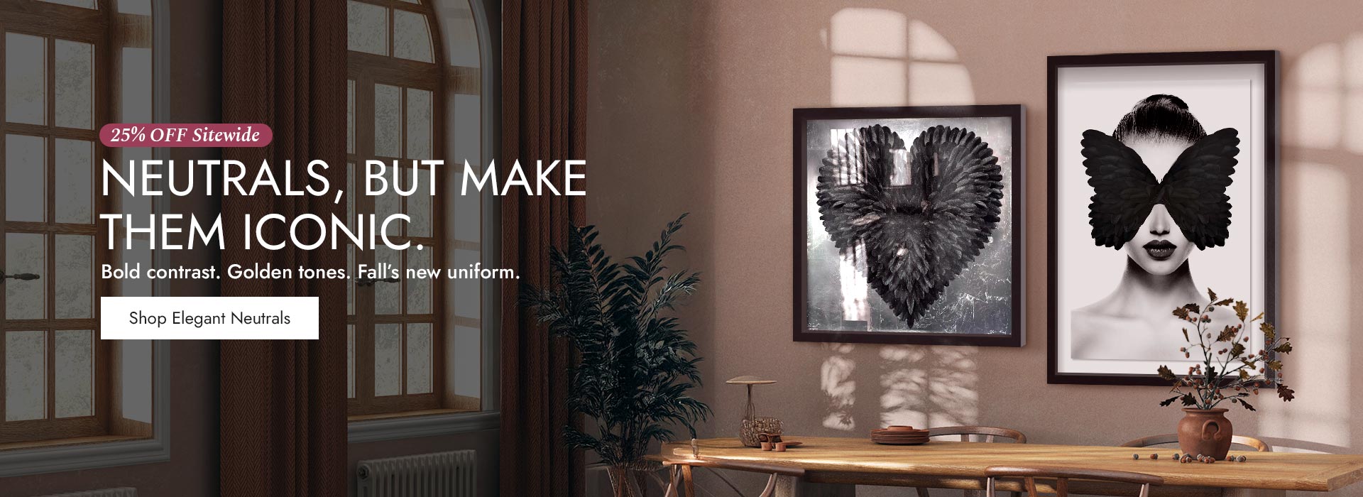 Modern luxury art display featuring monochrome surfboards and metallic designer balloons from the Elegant Neutrals Collection.