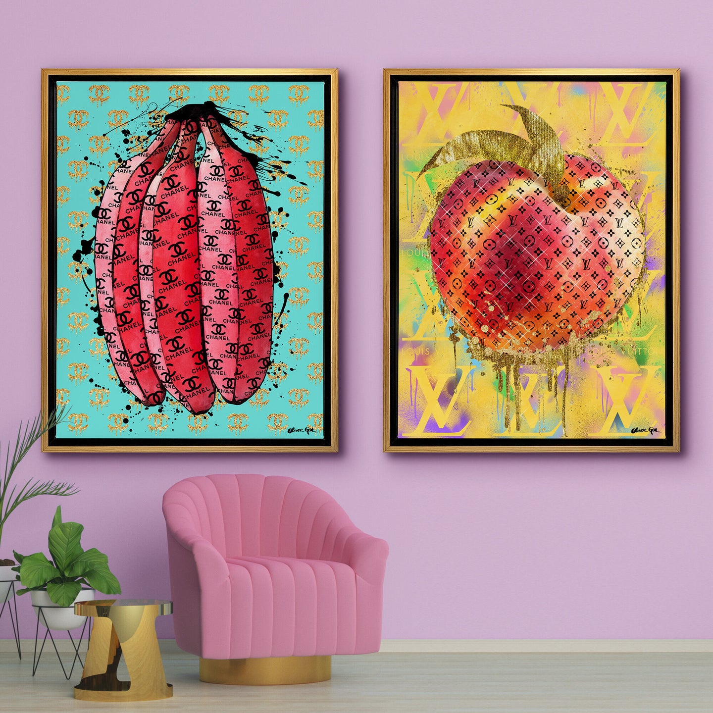 Pop Art Fruit Pair