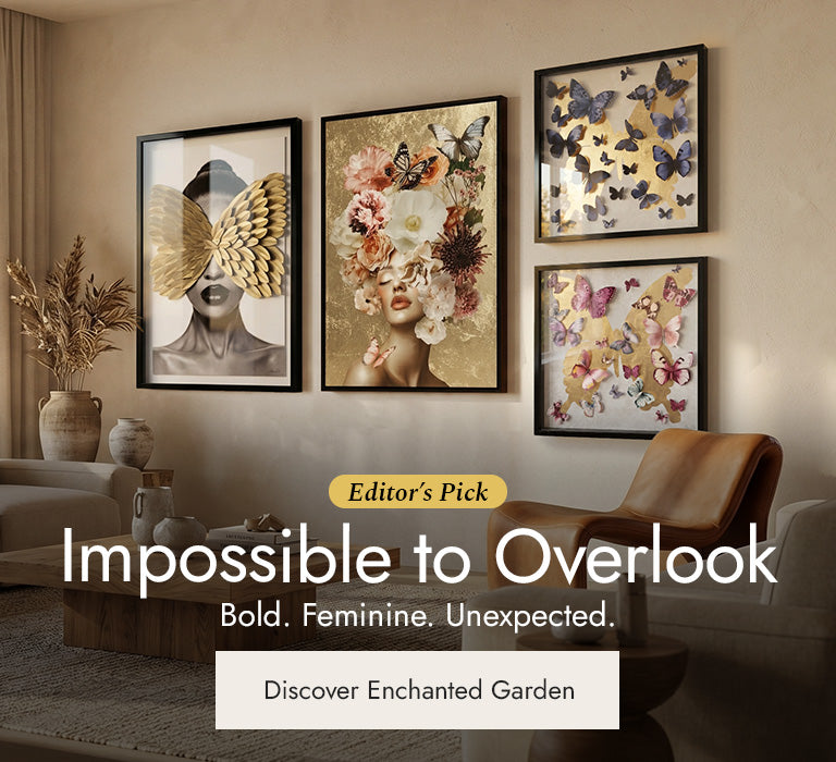 A bright, sophisticated living room featuring the Oliver Gal 