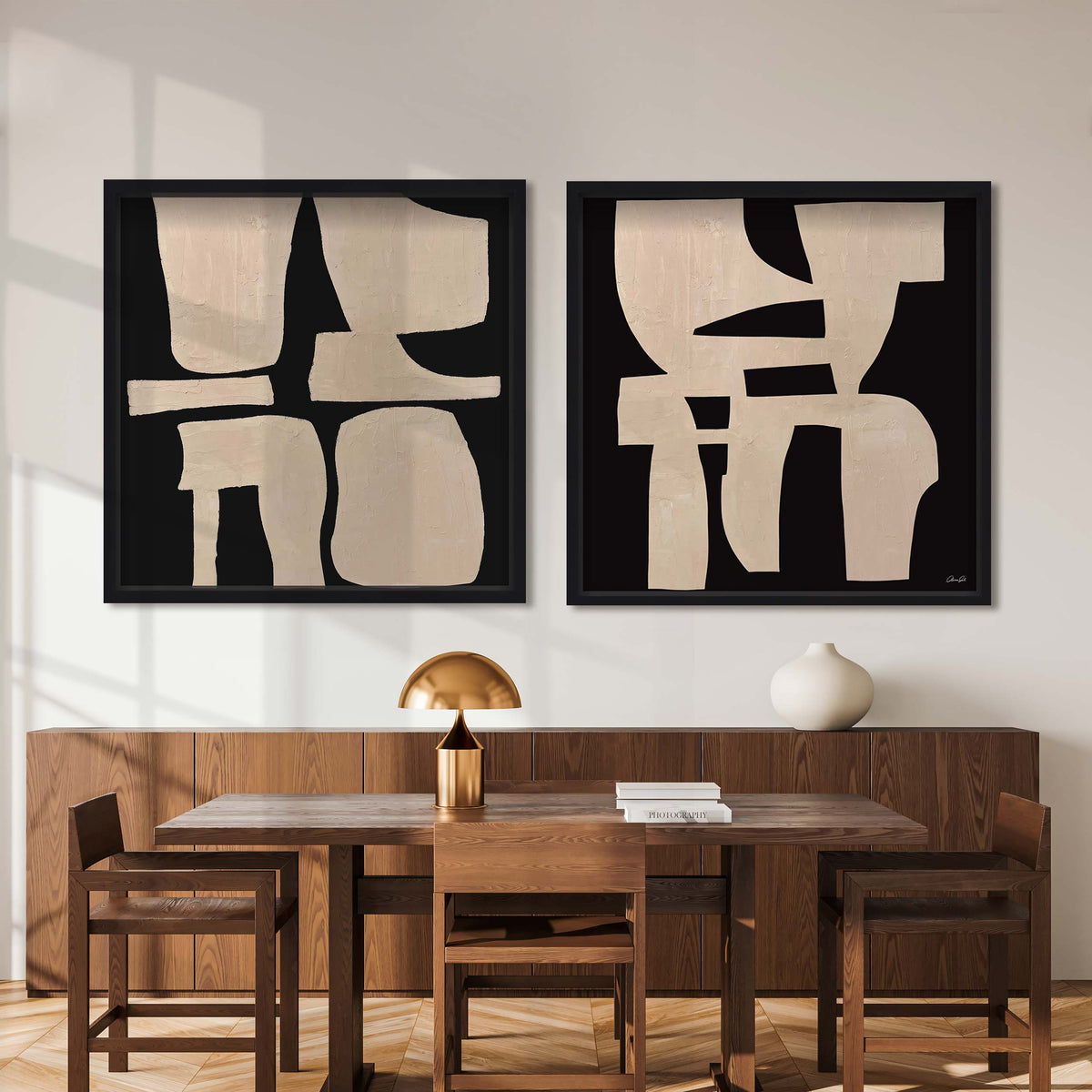 Monochrome Puzzle Forms - Sculptural 3D Wall Decor - Set – Oliver Gal