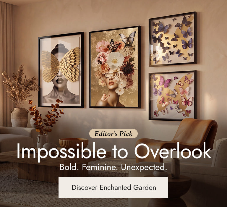 A bright, sophisticated living room featuring the Oliver Gal 