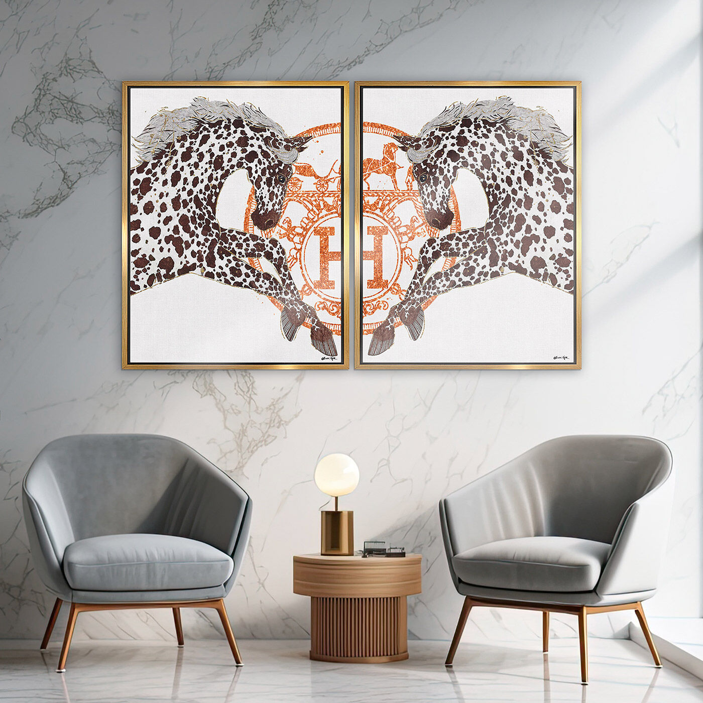 Appaloosa Cavalier Set | Fashion Wall Art | Oliver Gal
