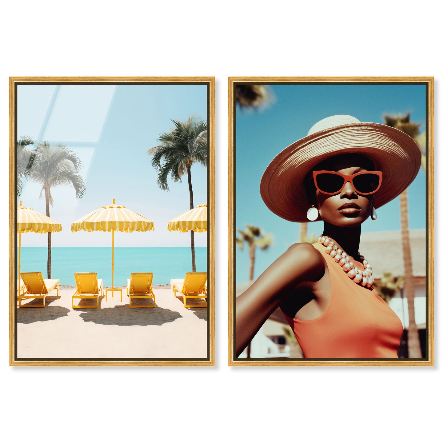 Yellow Spring Lounging - 2 Piece Set