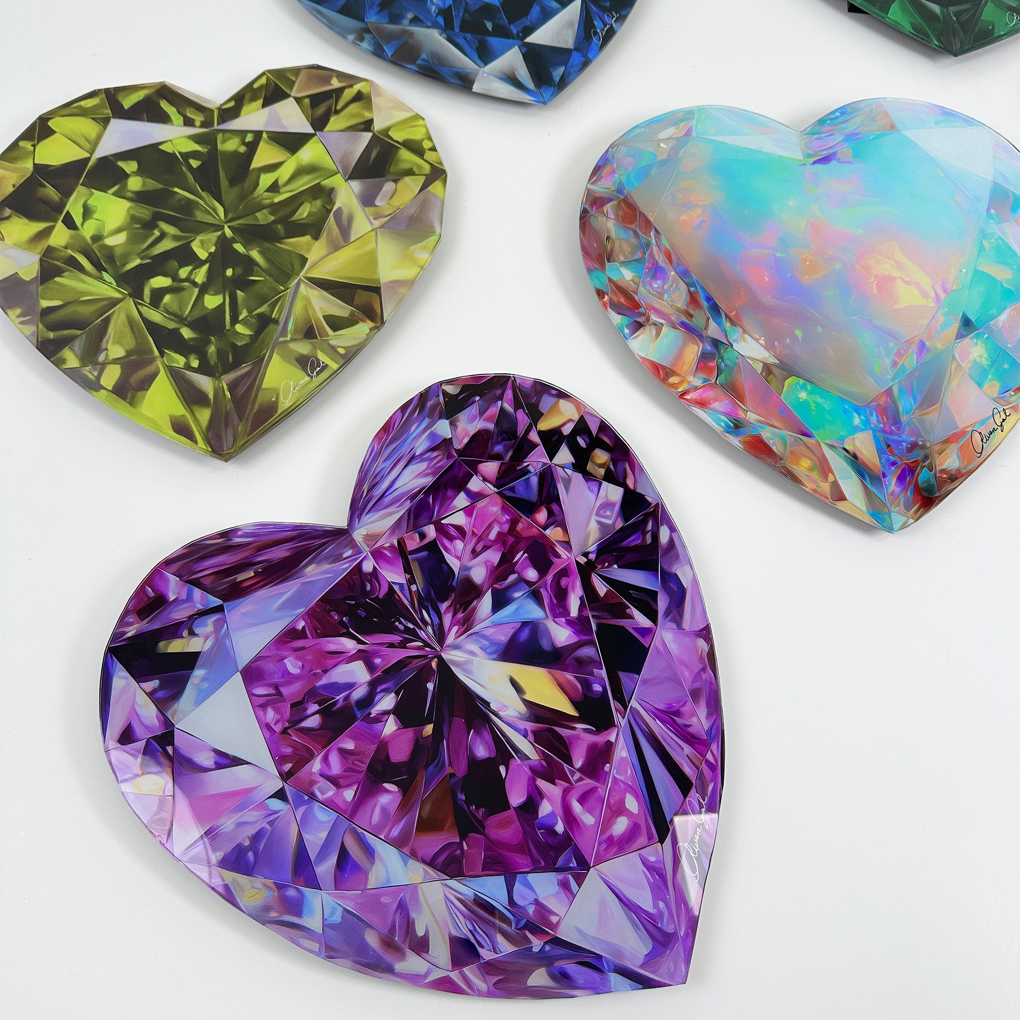 Birthstone Gems | Acrylic Silhouettes Wall Art by Oliver Gal