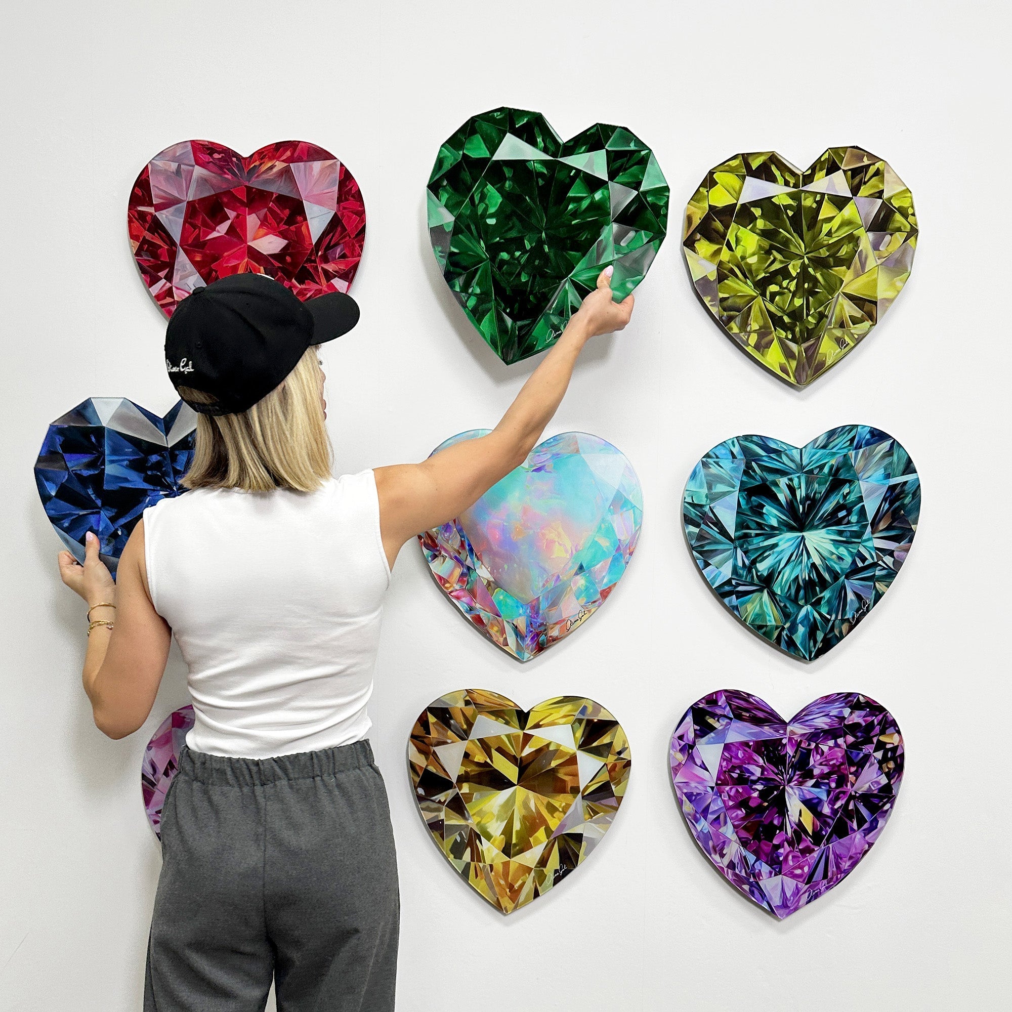 Birthstone Gems | Acrylic Silhouettes Wall Art by Oliver Gal