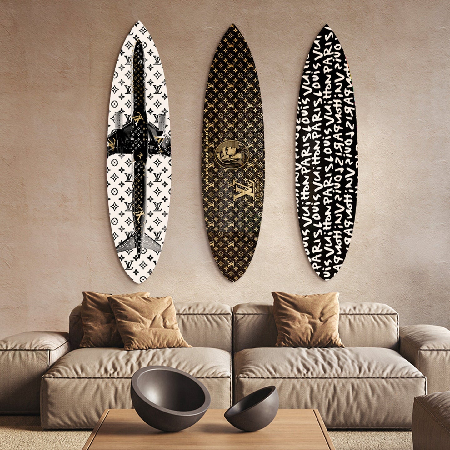 Monogram Muse | Surfboard Gallery Wall