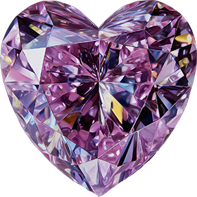 Lavendar Heart Gem