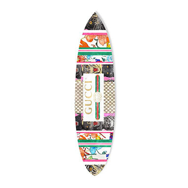 Fashion Color Surfboard Flat  Fashion and Glam Wall Art by The Oliver Gal