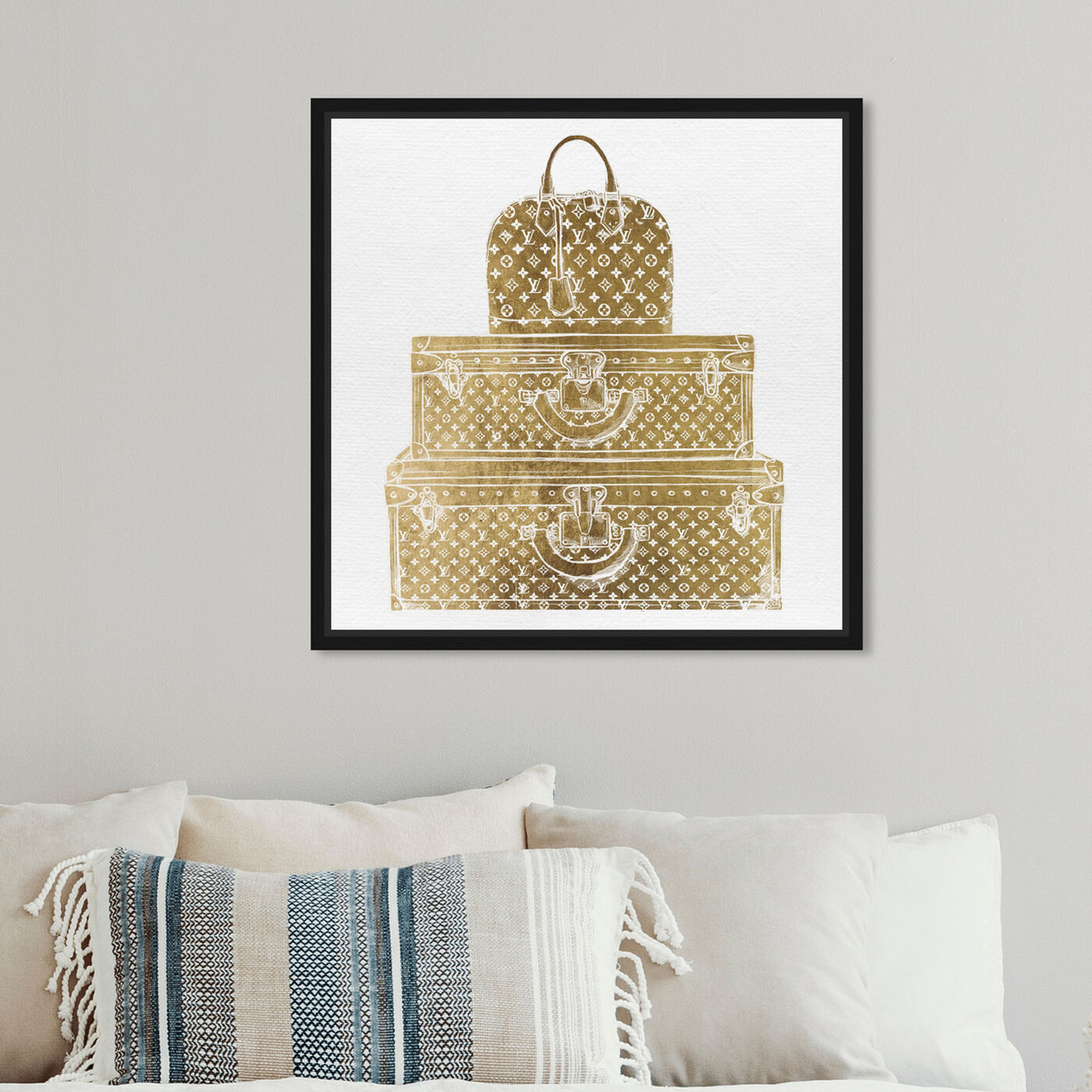 Louis Vuitton, Wall Decor, 7 Piece Custom Framed Wall Art Crafted From  Authentic Bags