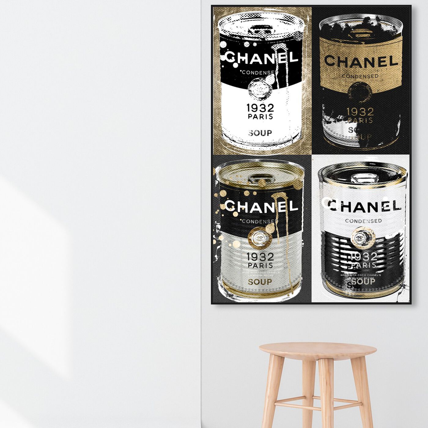 Monogram Soup Can Label XL, Fashion and Glam Wall Art by The Oliver Gal