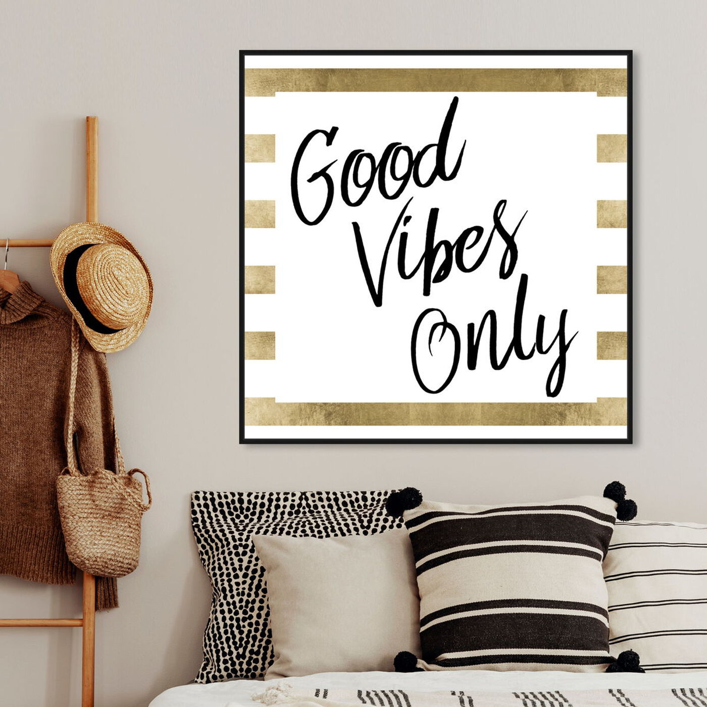 Good Vibes Only Gold Typography