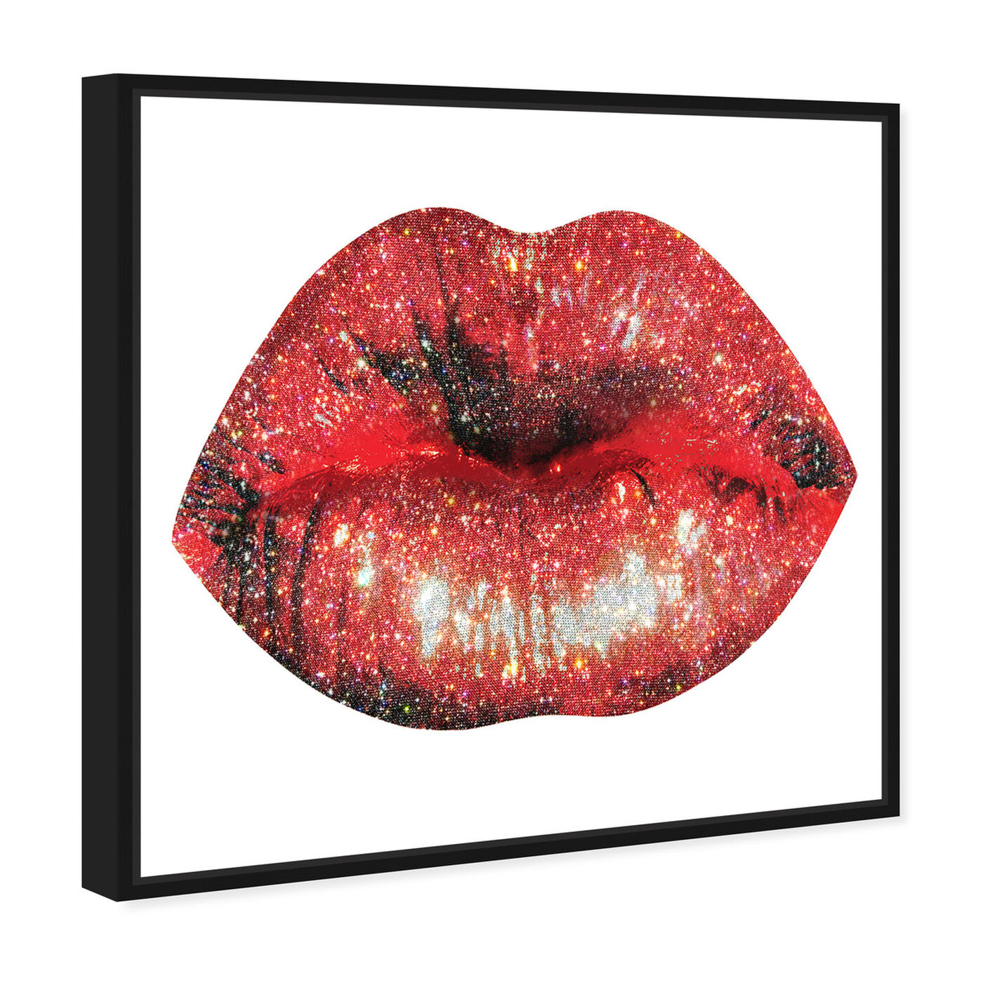Media Art louis Vuitton Lips Diamond Crush Framed sparkle Art 60cm x 60cm