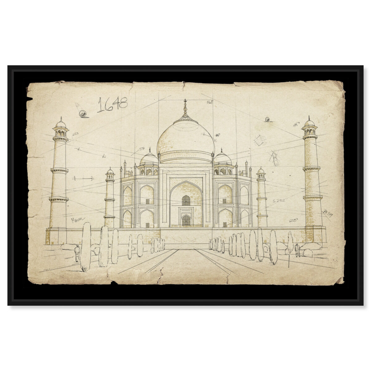 ORIGINAL watercolor artwork of Taj Mahal painting signed by artist | eBay
