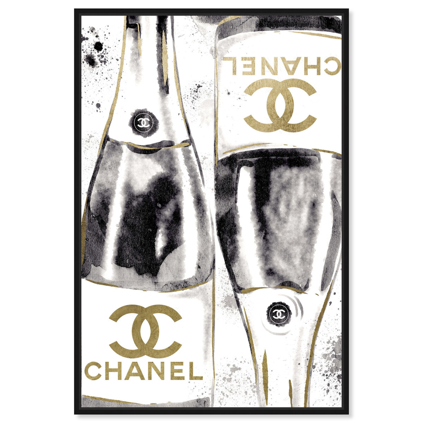 Inkwash Champagne | Fashion and Glam Wall Art by Oliver Gal