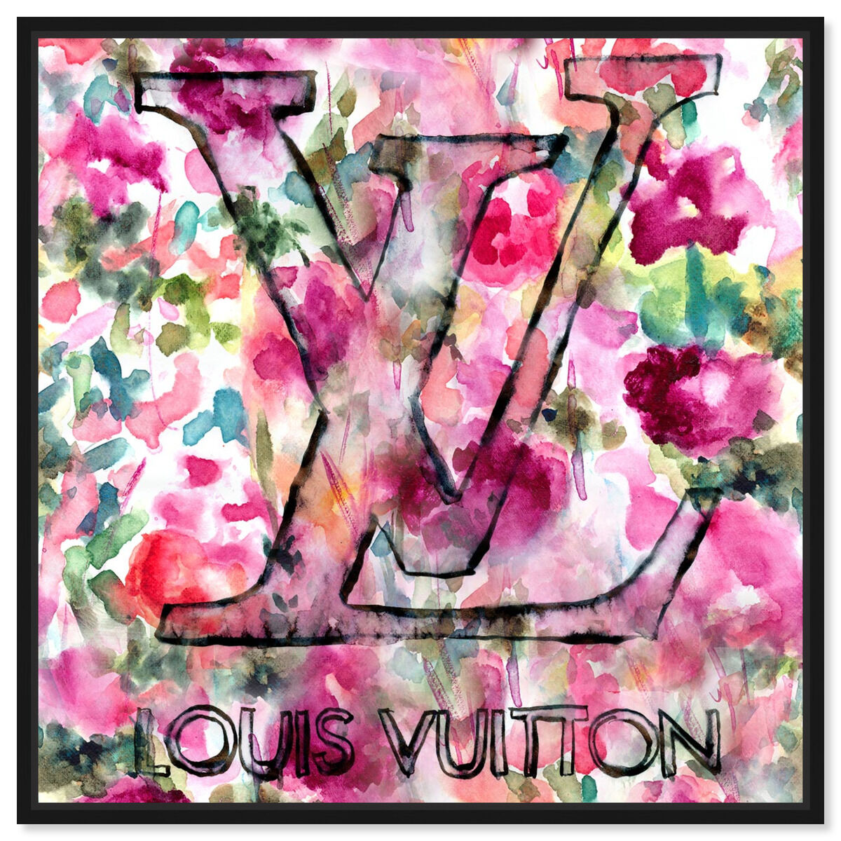 iCanvas Louis Vuitton Graffiti Lips by Julie Schreiber Framed Canvas Print   On Sale  Overstock  36839958