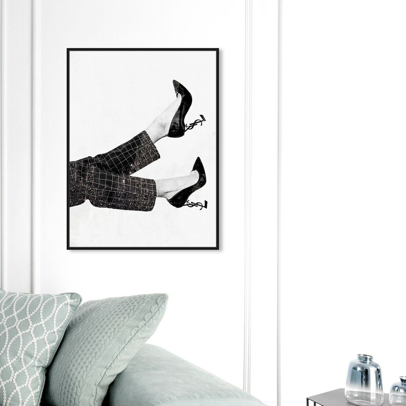 Oliver Gal Fashion and Glam Wall Art Canvas Prints 'Fashion Book Perspective Black and White' Books - Gray, Gray (20 x 30)
