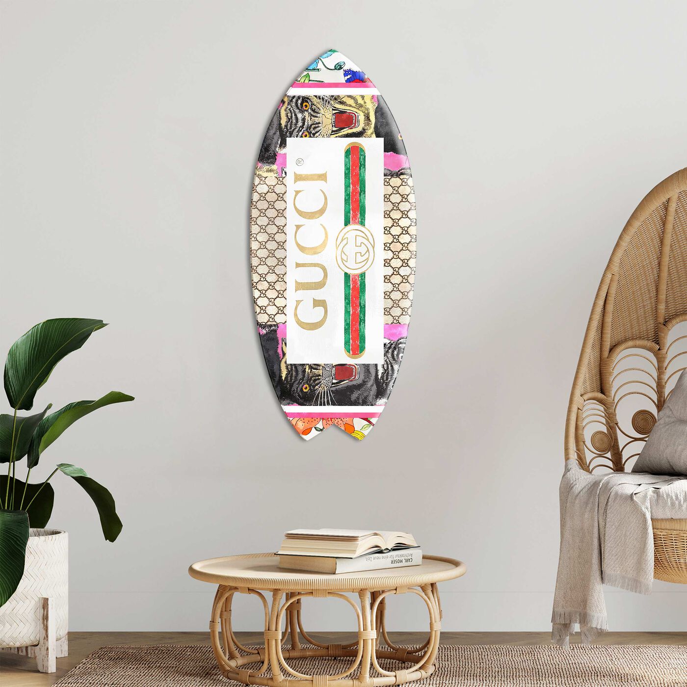 Fashion Color Surfboard Flat  Fashion and Glam Wall Art by The