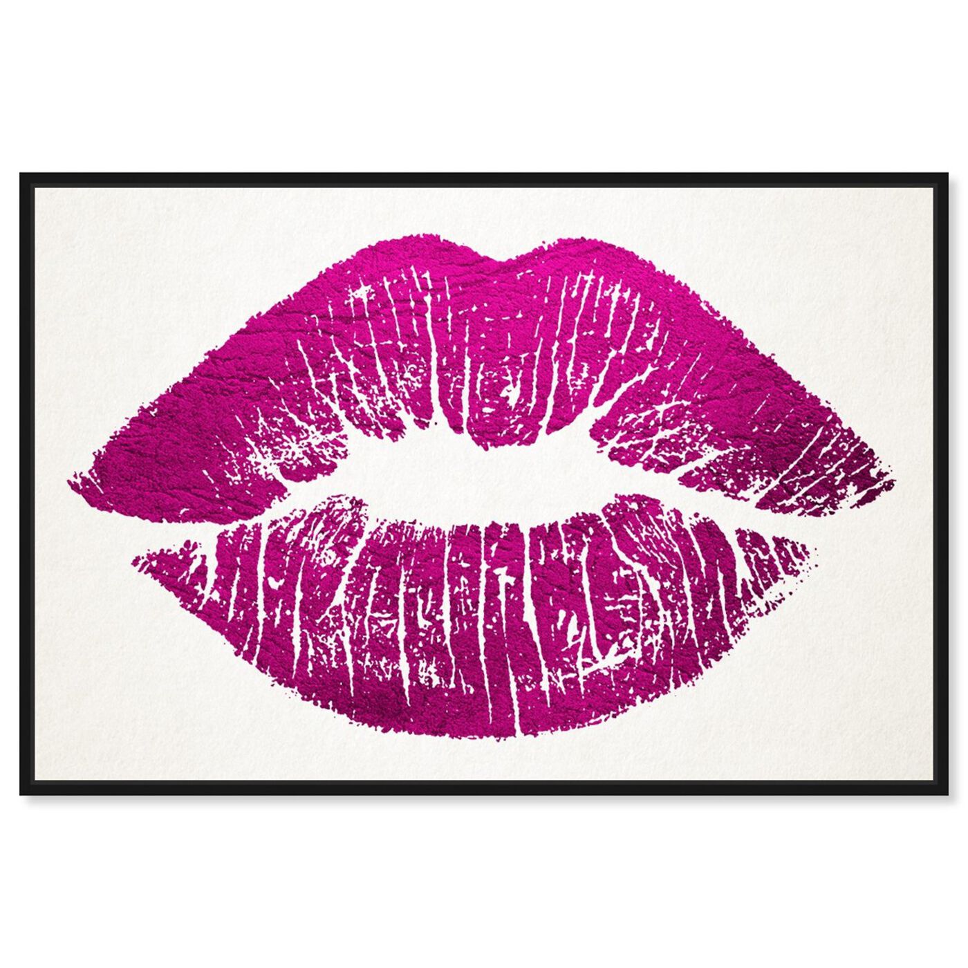 Oliver Gal 'Solid Kiss Blush and Gold' Fashion and Glam Wall Art Canvas Print - Gold, Pink - 15 x 10