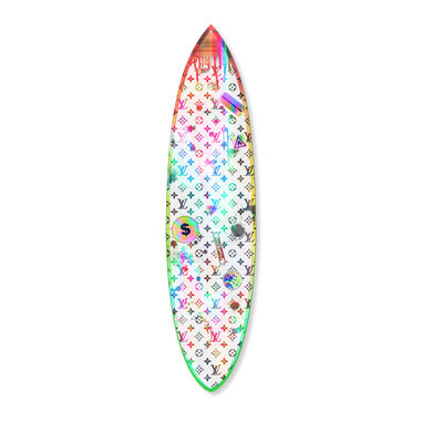 Damier Surfboard  Wall Art by The Oliver Gal