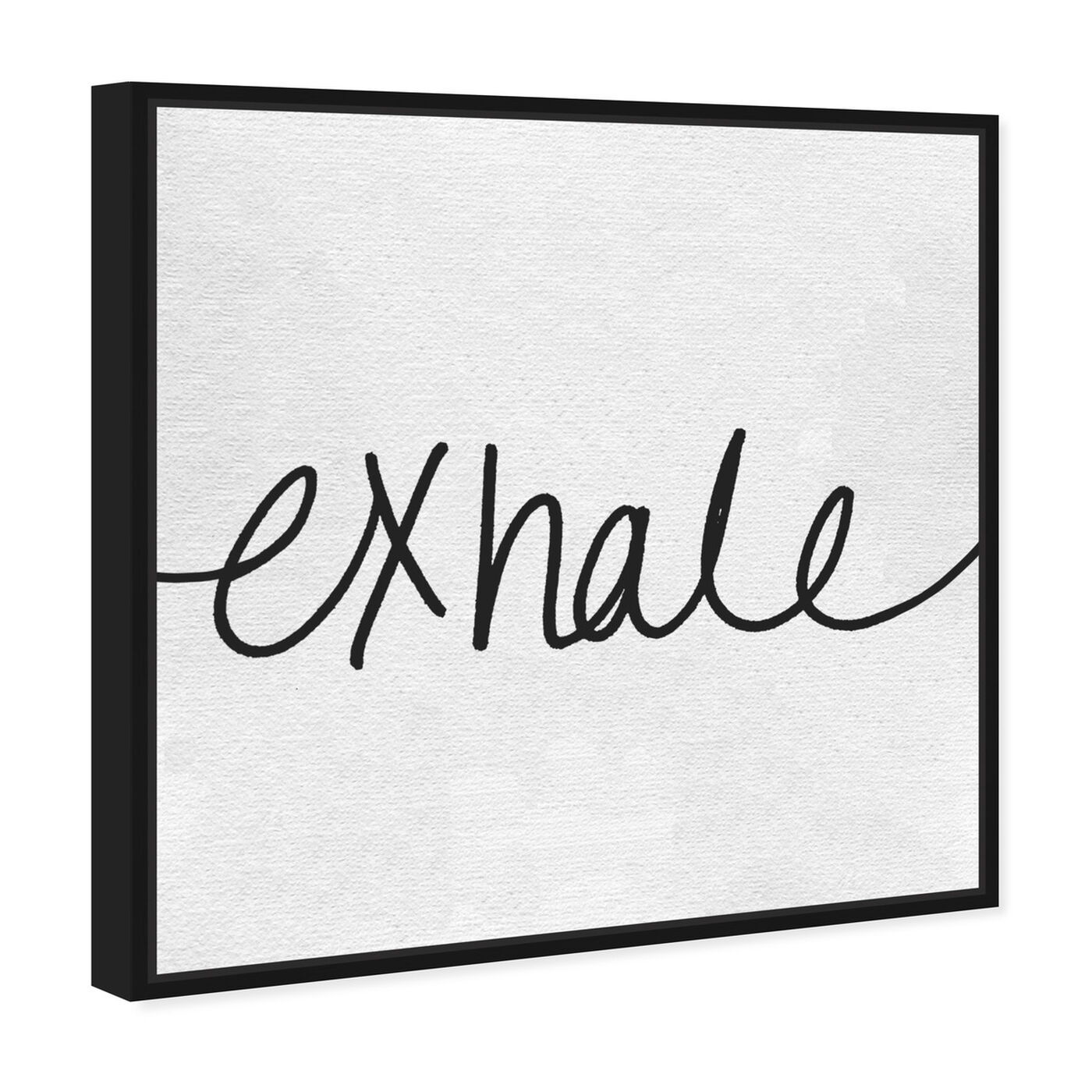 Angled view of Exhale Minimalist featuring typography and quotes and travel quotes and sayings art.