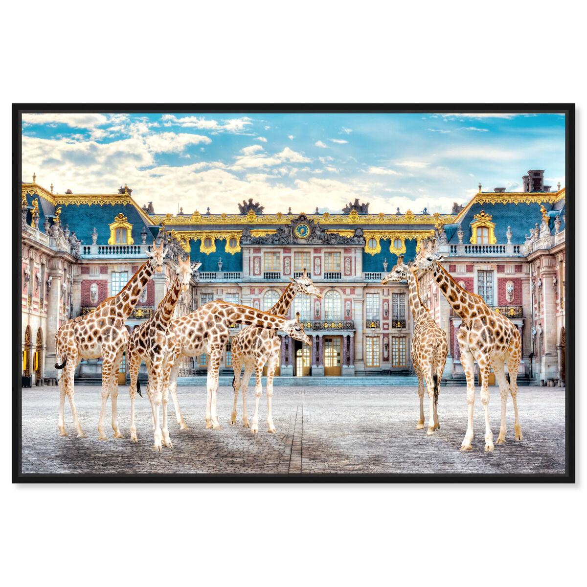 Giraffe Palace Assembly | Animals Wall Art by The Oliver Gal