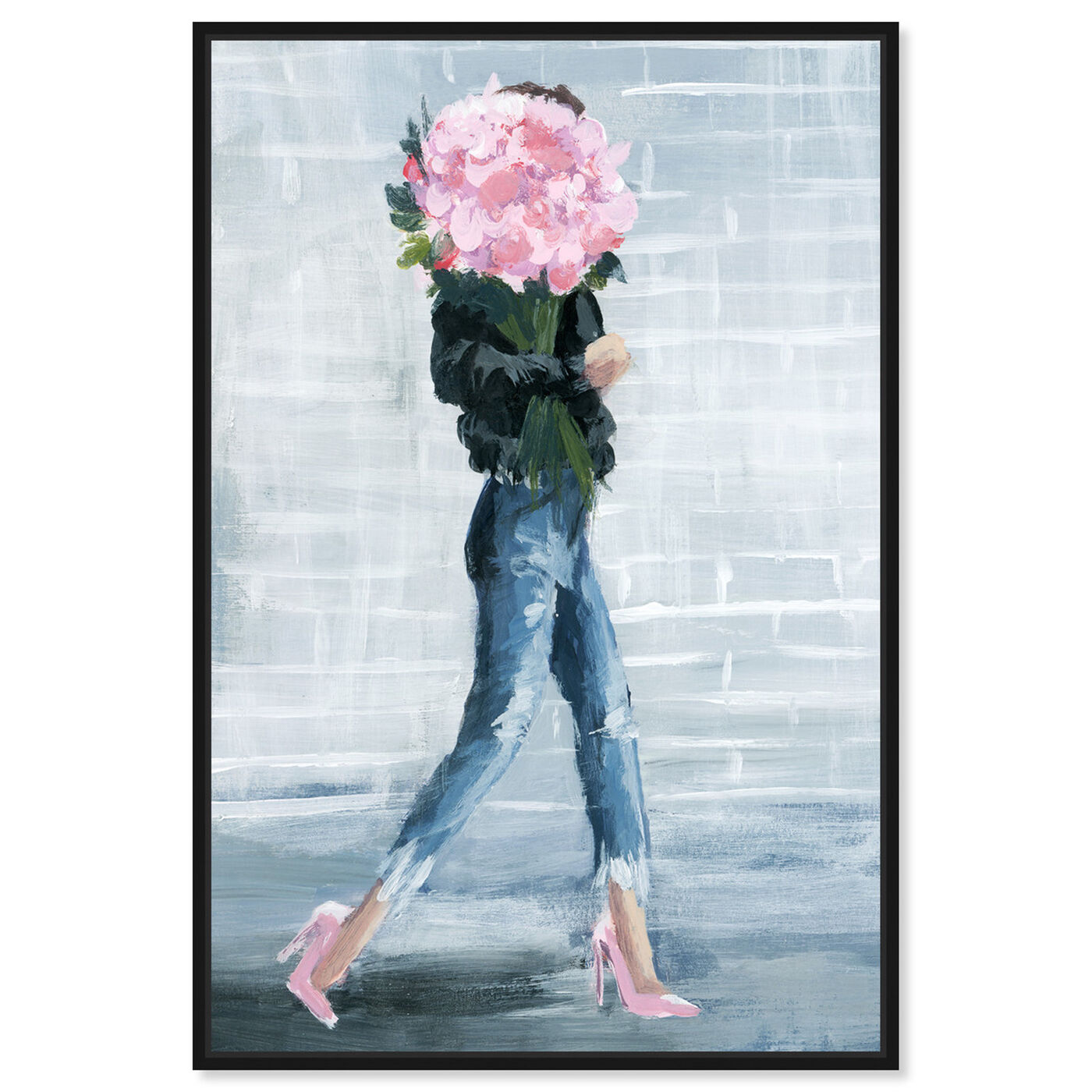  The Oliver Gal Artist Co. Fashion and Glam Wall Art Canvas  Prints 'Doll Memories-Trunk Full of Flowers' Travel Essentials Home Décor,  20 in x 20 in, Pink, Brown : Everything Else