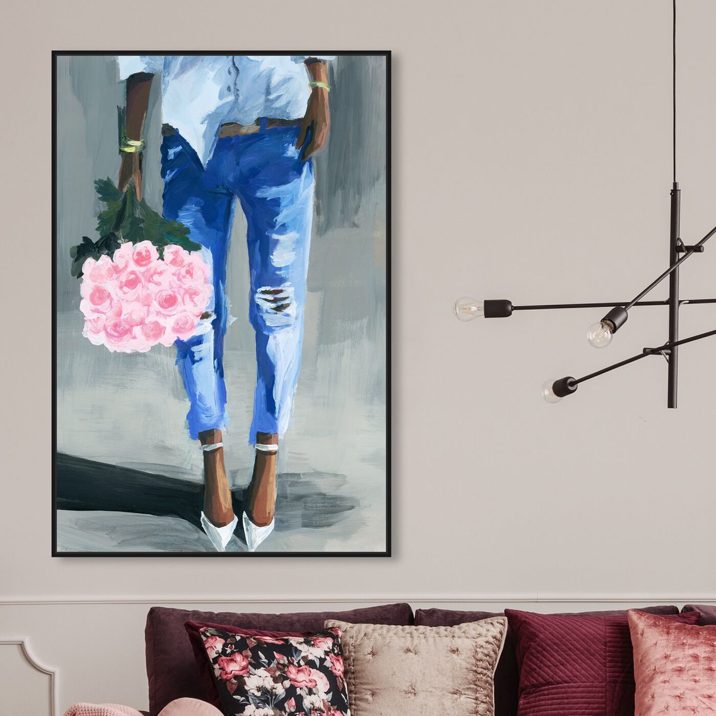 Me and My Bouquet | Fashion and Glam Wall Art by Oliver Gal