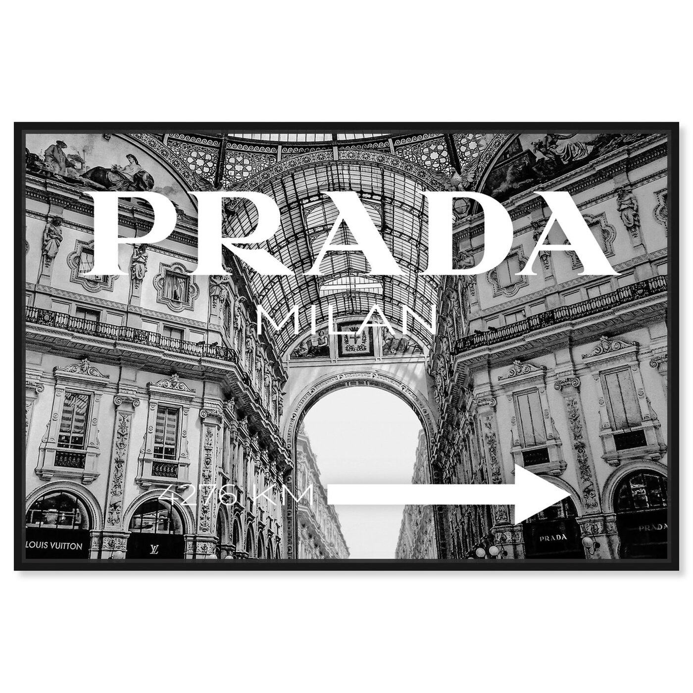 Prada Print, Fashion Poster, Prada Wall Art, Fashion Street Sign