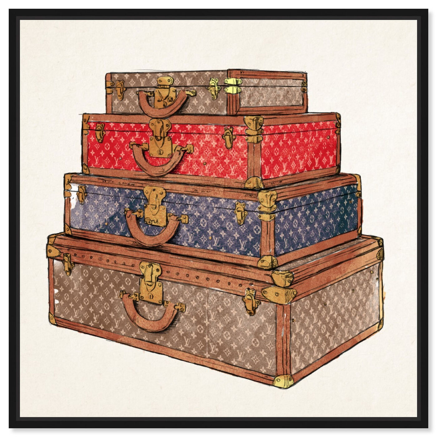 The Royal Luggage | Fashion and Glam Wall Art by Oliver Gal