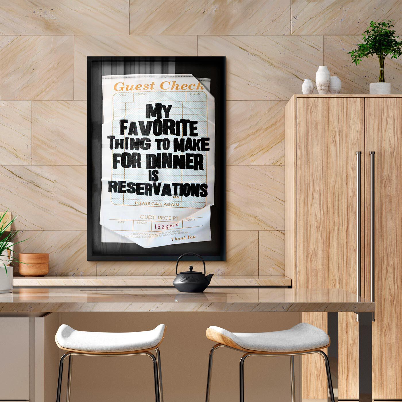 Corner view of Reservations - Limited Edition art.