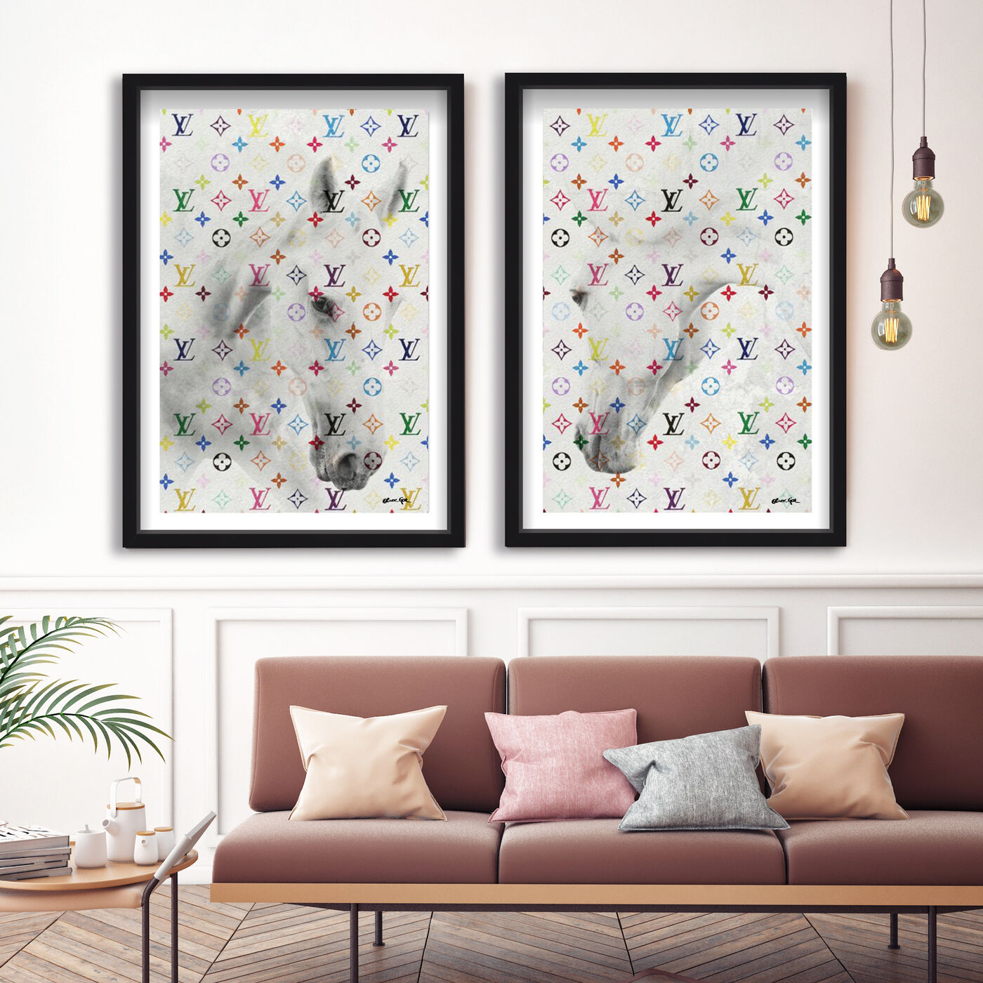 Colorful Louis Vuitton Wall Decals