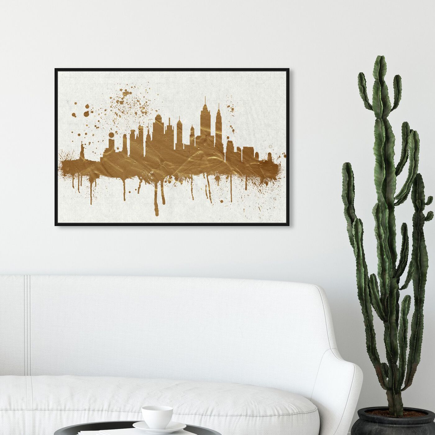 Wall Art | Cities Skyline NY Gold Skylines Gal by and Oliver