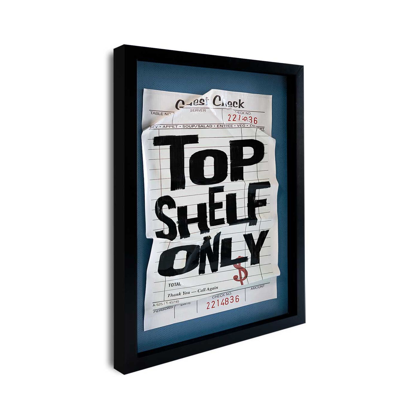 Angled view of Top Shelf - Limited Edition art.