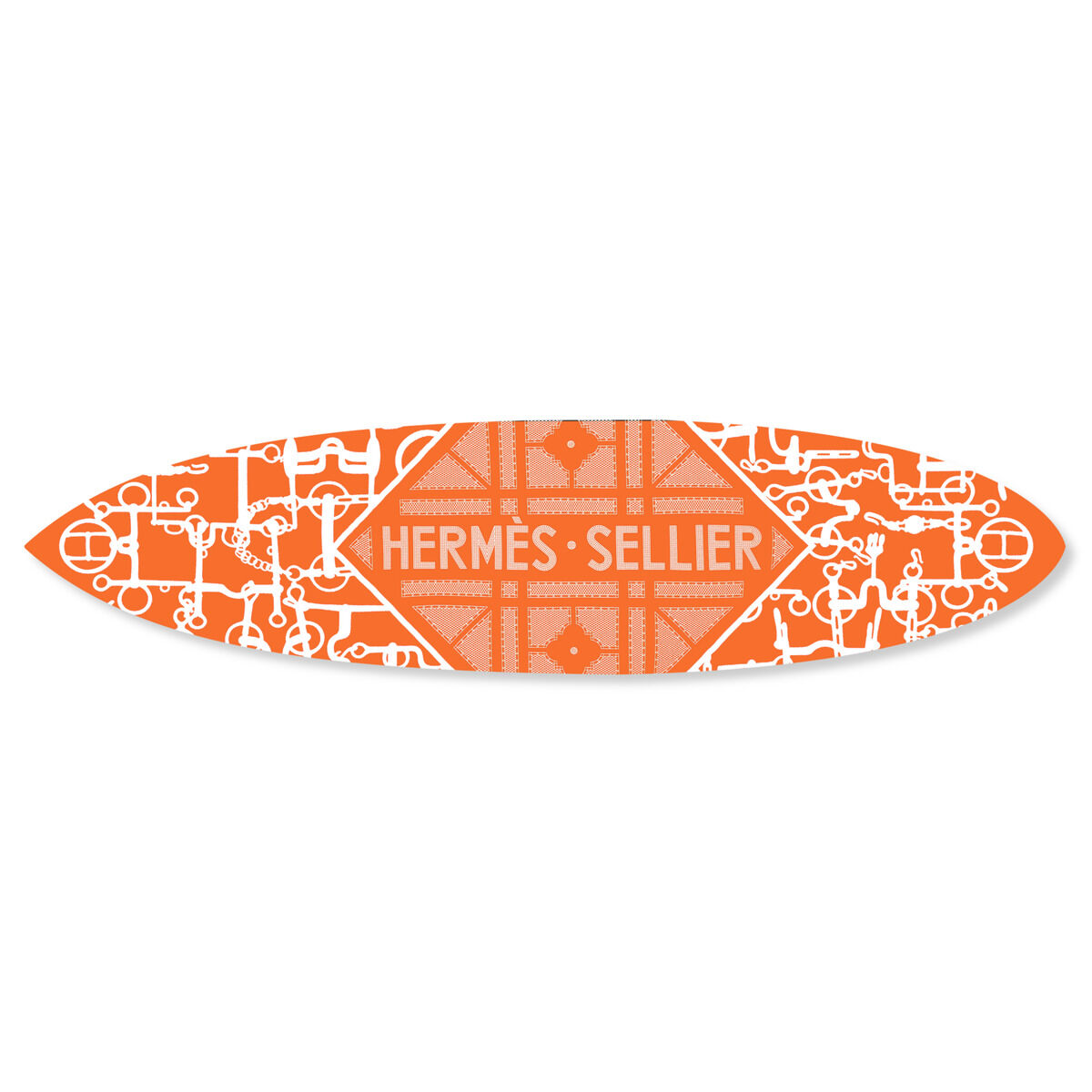 Le Luxe Surfboard Orange | Wall Art by The Oliver Gal
