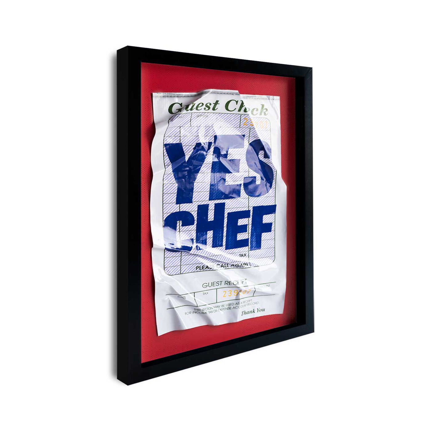 Angled view of Yes Chef - Limited Edition art.